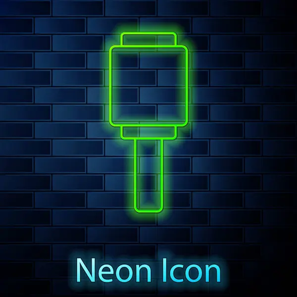 Zářící Neonová Linie Rkg Protitankový Ruční Granát Ikona Izolované Pozadí — Stockový vektor