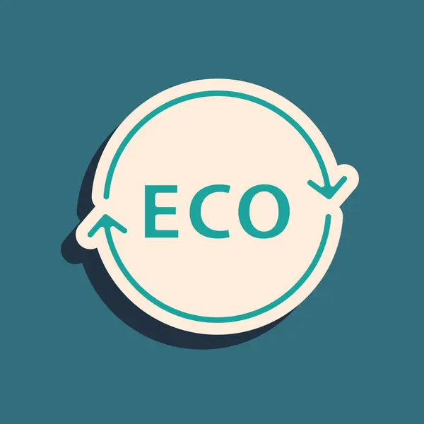 Banner Verde Etiqueta Etiqueta Logotipo Para Eco Icono Alimentos Saludables — Vector de stock