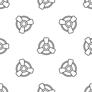 Gri çizgi otomobil vantilatör simgesi beyaz arka planda izole edilmiş kusursuz desen. Vektör.