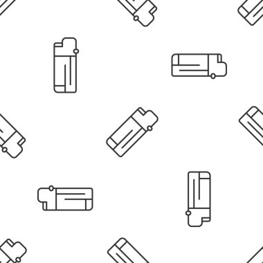 Gri çizgi aydınlatma simgesi beyaz arkaplandaki kusursuz deseni izole etti. Vektör