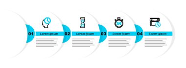 Takvim ve saati ayarla, Kronometre 24 saat, Eski Kum Saati ve Zaman Yönetimi simgesi. Vektör