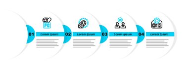 Set çizgisi, mekanik skorbord, futbolcu, futbol ve fan kulübü ikonu. Vektör