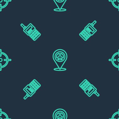 Hat konumu barışı, telsiz konuşmaları ve hedef sporu kusursuz düzende ayarlayın. Vektör