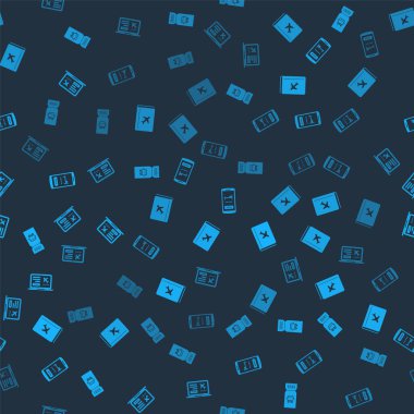 Otobüs bileti, kapak kitabı seyahat rehberi, online otel rezervasyonu ve dizüstü bilgisayarı kusursuz bir şekilde ayarlayın. Vektör.