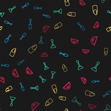 Tırnak cilası, manikür için değirmen makası, kırık tırnak ve manikür lambası. Vektör