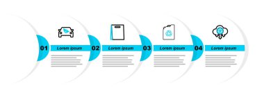 Hat oluşturun asit yağmuru ve radyoaktif bulut, Eko yakıt tüpü, alışveriş torbası ve yaprak ikonlu araba sürücüsü. Vektör