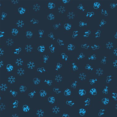 Kızılderili Kızılderili, Istakoz, Mantar ve Kar Tanesi 'ni kusursuz bir kalıba sokun. Vektör.