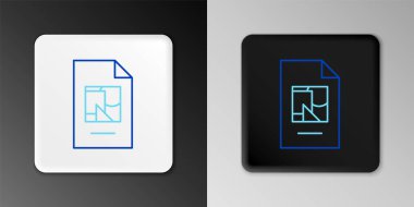 Gri arkaplanda resimleme simgesine sahip satır dosyası izole edildi. Kontrol listesi simgesi. İş konsepti. Renkli taslak konsepti. Vektör