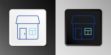 Hat Evi simgesi gri arkaplanda izole edildi. Ev sembolü. Renkli taslak konsepti. Vektör