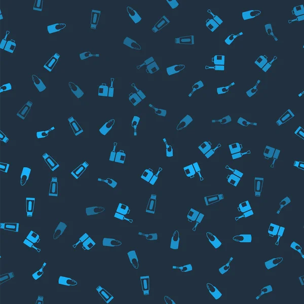 Tırnak manikürü, bir şişe tırnak cilası ve tüp el kremini pürüzsüz desenlere ayarlayın. Vektör