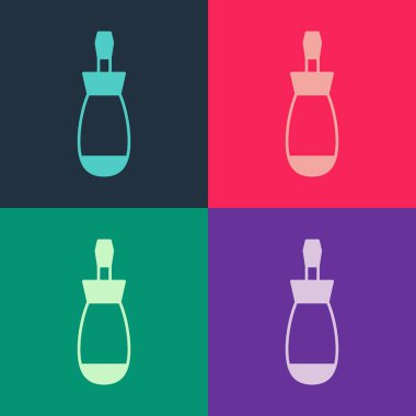 Pop Art Tornavida simgesi renk arkaplanında izole edildi. Servis aracı sembolü. Vektör