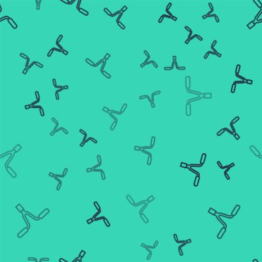 Siyah çizgi bisiklet gidon simgesi yeşil arkaplanda izole edilmiş pürüzsüz desen. Vektör.