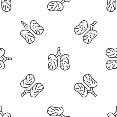 Gri çizgi hastalıkları ikonu beyaz arka planda izole edilmiş pürüzsüz desen. Vektör