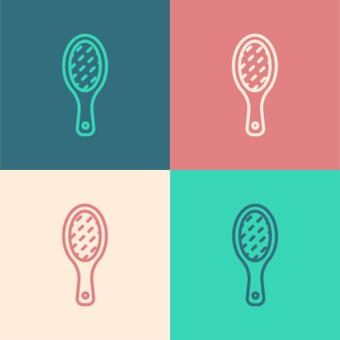 Pop Art Line Nail dosya simgesi renk arkaplanında izole edildi. Manikür aleti. Vektör