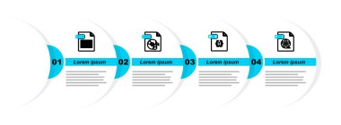 Satır AVI dosya belgesi, JS, MP3 ve XLS simgesini ayarla. Vektör