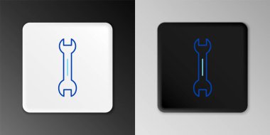 Çizgi Anahtarı simgesi gri arkaplanda izole edildi. Renkli taslak konsepti. Vektör