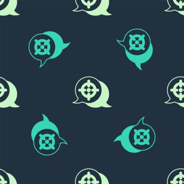 Yeşil ve bej renkli hedef finansal hedef kavramı ikonu mavi arka planda izole edilmiş pürüzsüz desen. Sembolik hedeflere ulaşım, başarı. Vektör