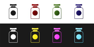 El kremi simgesini siyah beyaz arkaplanda izole et. Vektör