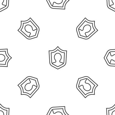 Gri çizgi Hayat Sigortası, beyaz arka planda izole edilmiş ikonlu. Güvenlik, güvenlik, koruma, konsept koruma. Vektör..