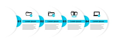 Dizüstü bilgisayarı ayarla ve kilitle, FTP dizini, Dizin ve simge. Vektör