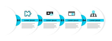 İpucu yönetimini, Cash Back 'i ve yapboz simgesini ayarla. Vektör