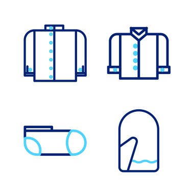 Noel eldiveni, spor çorapları, tişört ve ikon. Vektör