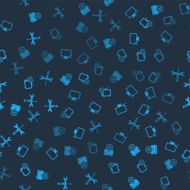 Tost makinesi servisini, bilgisayar monitörünü, TV 'yi ve çapraz tornavidayı ayarlayın. Vektör.