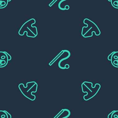 Evcil kedi oyuncağı, kedi burnu ve köpek çizgisi kusursuz. Vektör