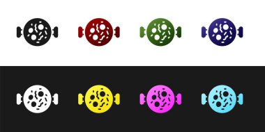 Tavuk tikka masala simgesini siyah beyaz arkaplanda izole et. Geleneksel Hint yemekleri. Vektör.