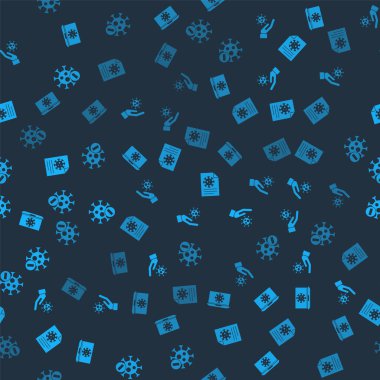 Virüs istatistiklerini dizüstü bilgisayara, virüslü ele, pano kan testinin sonuçlarına ve kusursuz kalıba göre negatif çıktı. Vektör.