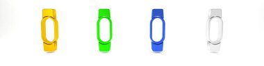 Beyaz arkaplanda renkli Smartwatch simgesi izole edildi. Minimalizm kavramı. 3 Boyutlu resimleme