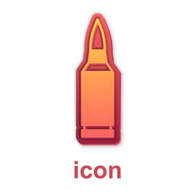 Beyaz arka planda altın kurşun ikonu izole edildi. Vektör