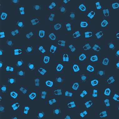 Dizini ve kilidi ayarla, Kalkan güvenliğini kırılan ya da kırılan ve siber yapıyı kusursuz hale getir. Vektör.