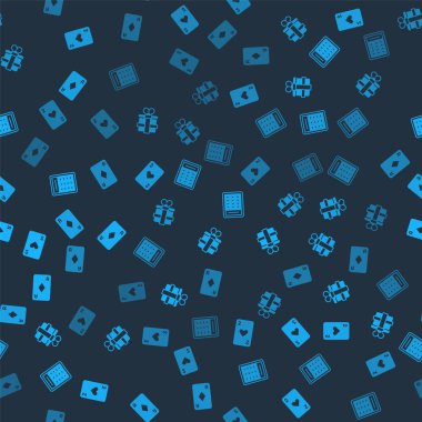 Kalple, hediye kutusuyla, piyango biletiyle ve elmaslarla kusursuz bir şablon oluşturun. Vektör