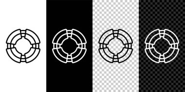 İş hayatı simgesi siyah beyaz arkaplanda izole edildi. Kurtarma, kriz, destek, ekip, ortaklık, iflas, iş konsepti. Vektör.