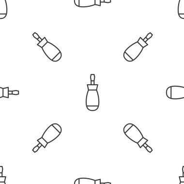 Gri çizgi tornavida simgesi beyaz arkaplandaki kusursuz deseni izole etti. Servis aracı sembolü. Vektör