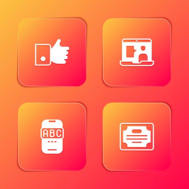 El 'i yabancı dil çevrimiçi çalışması ve sertifika şablon simgesi gibi ayarla. Vektör