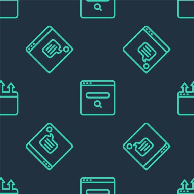 Satır Arama motorunu, Yeni sohbet mesajları bildirimini ve Tarayıcı penceresini pürüzsüz desen üzerine ayarla. Vektör