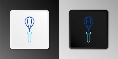 Line Kitchen çırpma simgesi gri arkaplanda izole edildi. Mutfak aletleri, yumurta çırpıcı. Çatal bıçak seti. Yemek karışımı sembolü. Renkli taslak konsepti. Vektör.