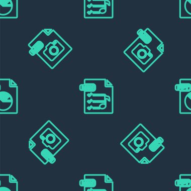 M3U dosya belgesi, RAW ve PPT 'yi pürüzsüz desene ayarla. Vektör.