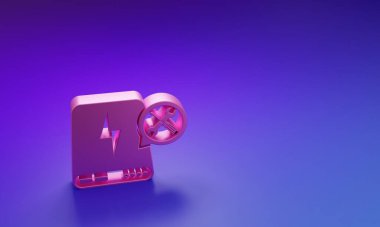 Mor-mavi arka planda izole edilmiş, tornavidalı ve anahtar ikonlu Pembe Güç Bankası. Ayarlama, servis, ayar, bakım, onarım, onarım. Minimalizm kavramı. 3 Boyutlu resimleme.