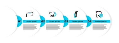 Diş koruma matkabını ve diş macunu ikonunu ayarla. Vektör.