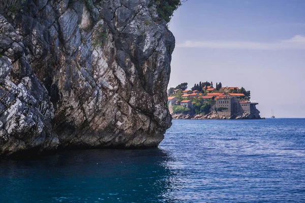Isla Sveti Stefan Costa Adriática Montenegro — Foto de Stock
