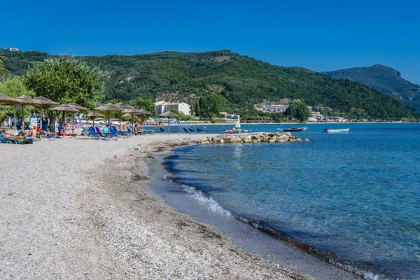 Moraitika Griechenland Juni 2021 Strand Moraitika Der Küste Des Ionischen — Stockfoto