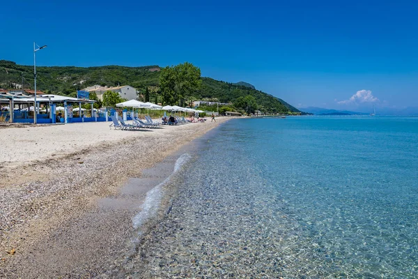 Moraitika Griechenland Juni 2021 Strand Moraitika Ionischen Meer Insel Korfu — Stockfoto