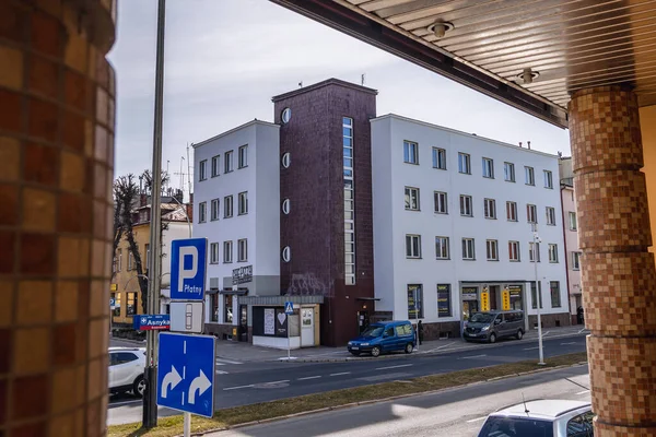 Rzeszów Polska Marca 2022 Wygląd Modernistycznego Hotelu Omega Hostel Dawny — Zdjęcie stockowe