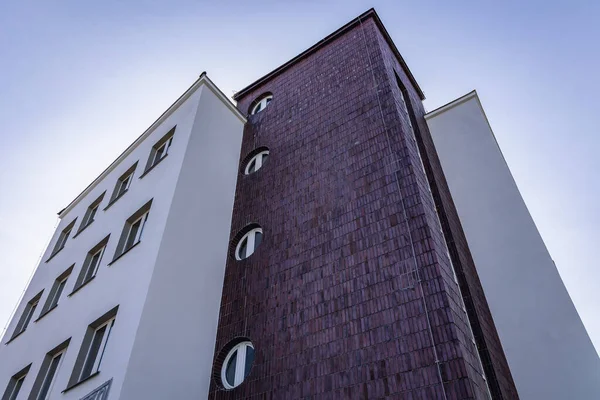 Rzeszów Polska Marca 2022 Fasada Modernistycznego Stylu Hotel Omega Hostel — Zdjęcie stockowe