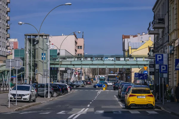 stock image Rzeszow, Poland - March 12, 2022: Circular footbridge Rzeszow city