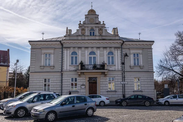 stock image Rzeszow, Poland - March 12, 2022: Historic building on Farny Square, Old Town of Rzeszow city