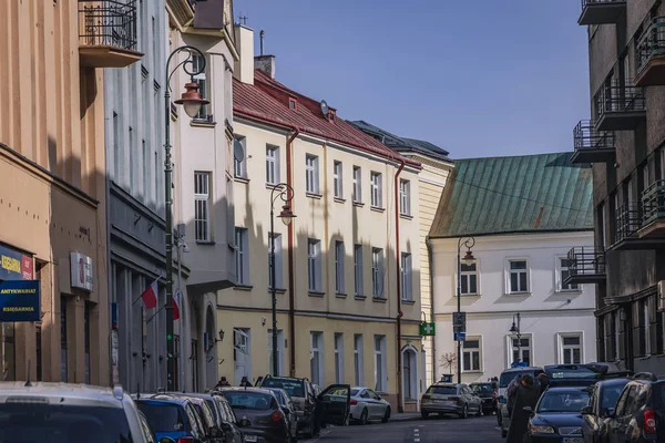 Rzeszow Polônia Março 2022 Edifícios Jagiellonska Street Cidade Rzeszow — Fotografia de Stock